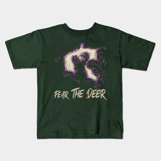 Fear The-Deerfunny gift for Milwaukee Basketball Buck Kids T-Shirt by BARCHAH